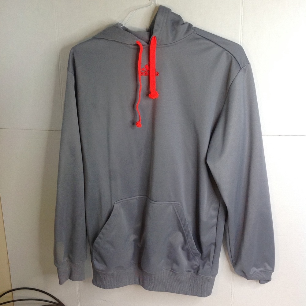 Adidas Gray Orange Hoodie Jacket